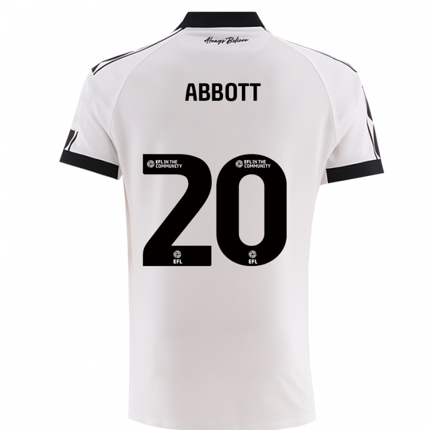 נשים Isaac Abbott #20 לבן שחור הרחק ג'רזי 2025/26 חולצה קצרה