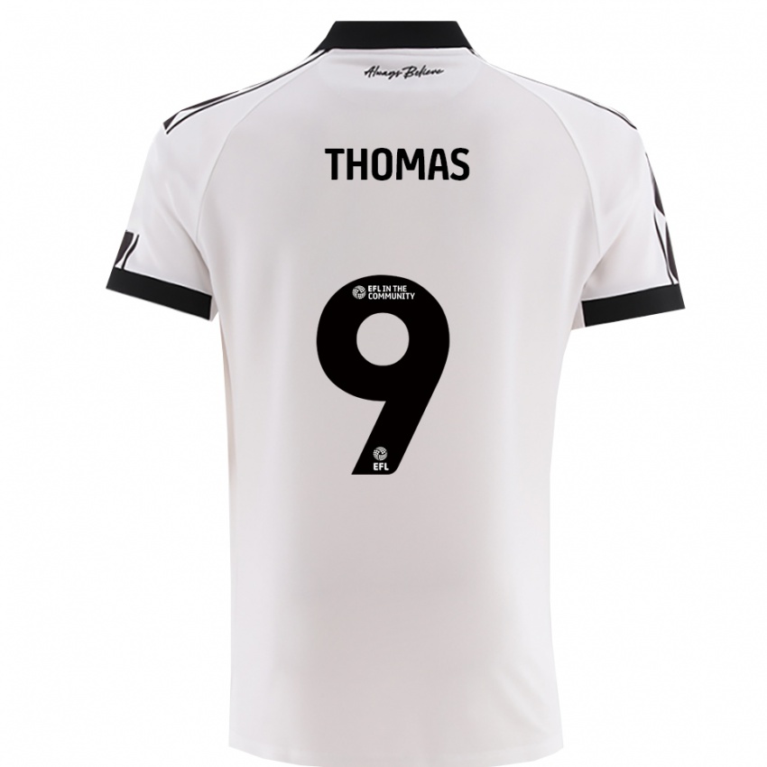 נשים אולי תומאס #9 לבן שחור הרחק ג'רזי 2025/26 חולצה קצרה