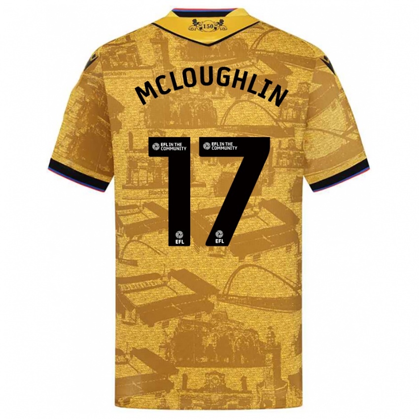 נשים Sean Mcloughlin #17 זהב שחור הרחק ג'רזי 2025/26 חולצה קצרה