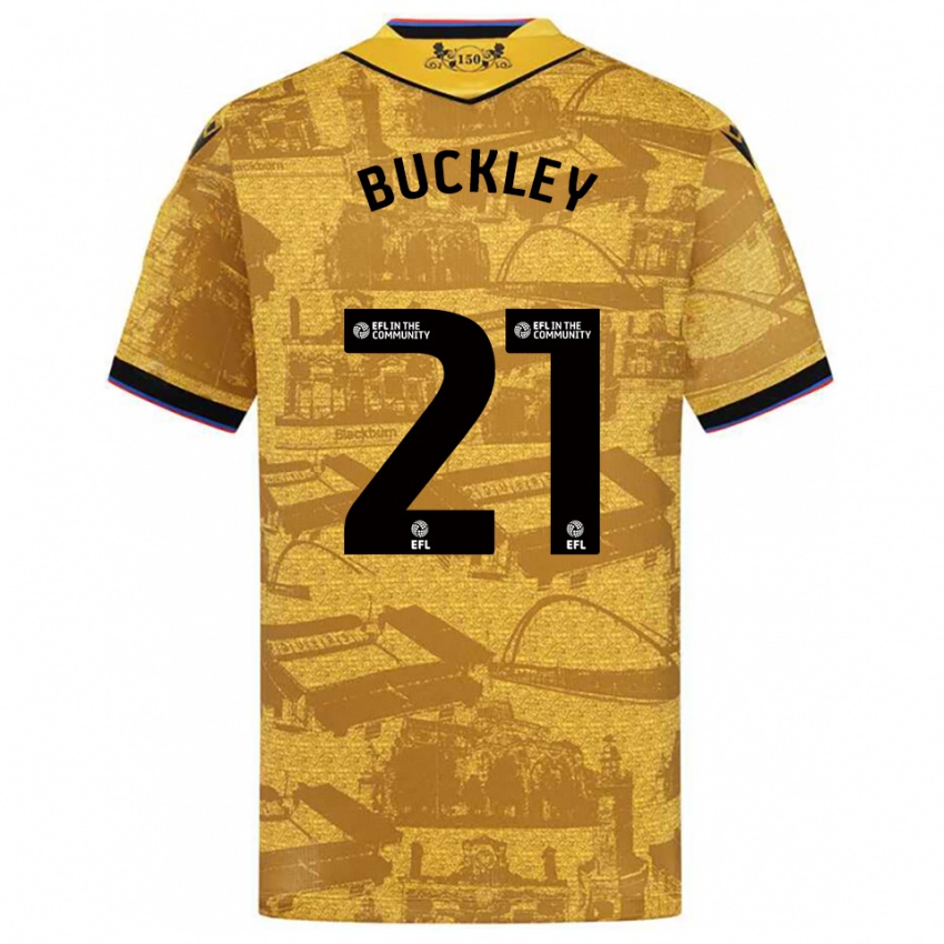 נשים ג'ון באקלי #21 זהב שחור הרחק ג'רזי 2025/26 חולצה קצרה