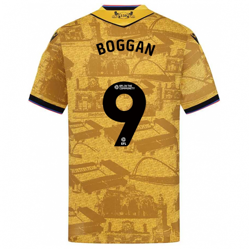 נשים Joe Boggan #9 זהב שחור הרחק ג'רזי 2025/26 חולצה קצרה