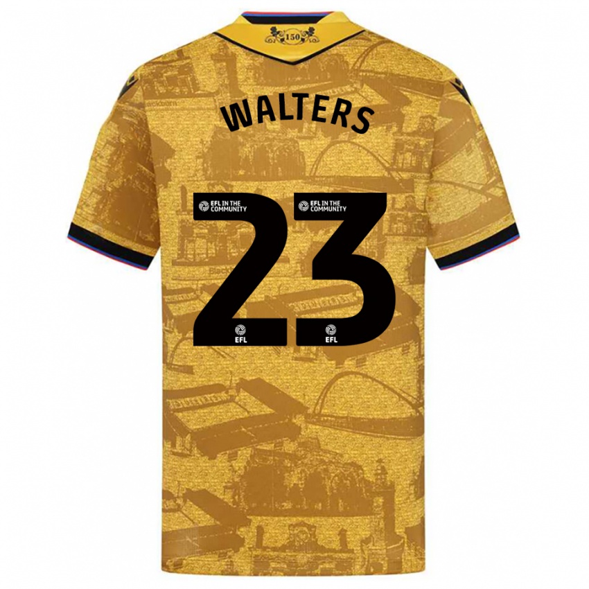 נשים Georgia Walters #23 זהב שחור הרחק ג'רזי 2025/26 חולצה קצרה