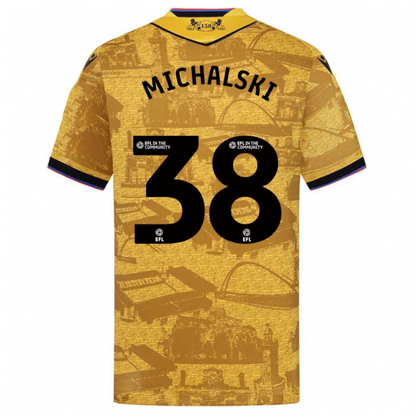 נשים ניקולס ג׳ייק מיכאלסקי #38 זהב שחור הרחק ג'רזי 2025/26 חולצה קצרה