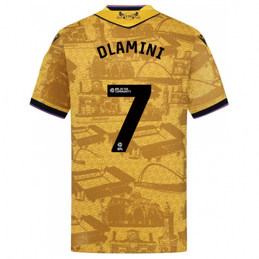 נשים Nathan Dlamini #7 זהב שחור הרחק ג'רזי 2025/26 חולצה קצרה