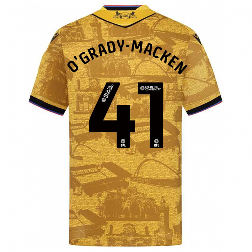 נשים Harley O'grady-Macken #41 זהב שחור הרחק ג'רזי 2025/26 חולצה קצרה