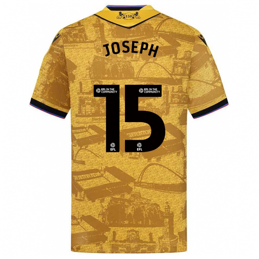 נשים Valentin Joseph #15 זהב שחור הרחק ג'רזי 2025/26 חולצה קצרה