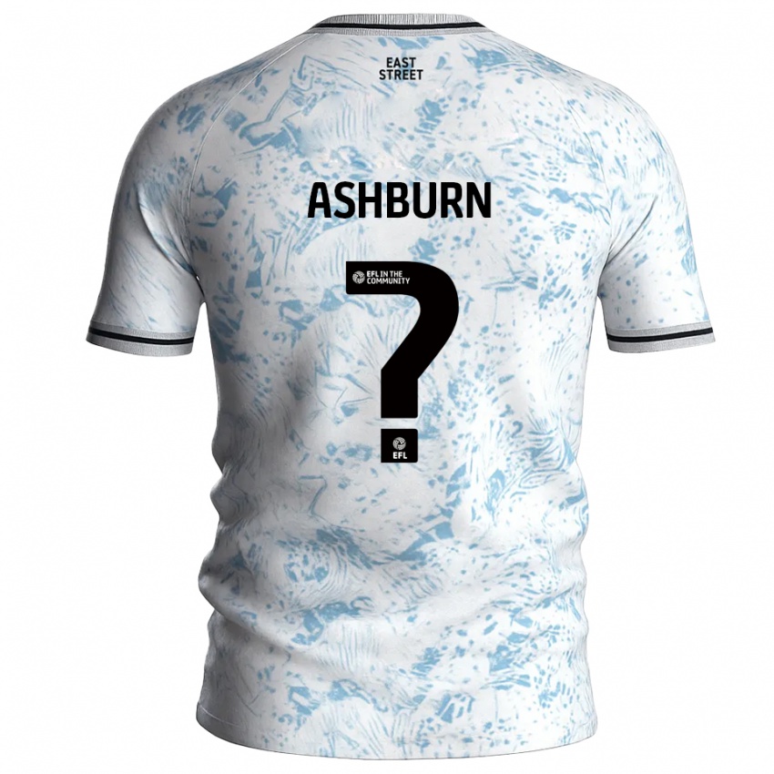 נשים Luke Ashburn #0 לבן תכלת הרחק ג'רזי 2025/26 חולצה קצרה