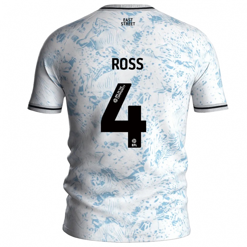 נשים Mia Ross #4 לבן תכלת הרחק ג'רזי 2025/26 חולצה קצרה