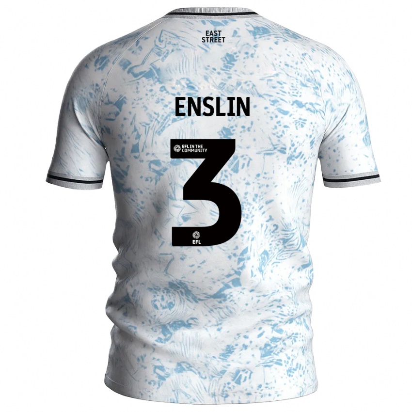 נשים קאי אנסלין #3 לבן תכלת הרחק ג'רזי 2025/26 חולצה קצרה