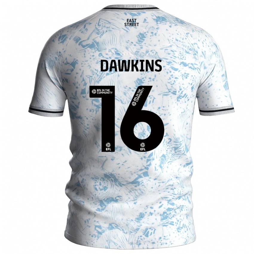 נשים Marley Dawkins #16 לבן תכלת הרחק ג'רזי 2025/26 חולצה קצרה