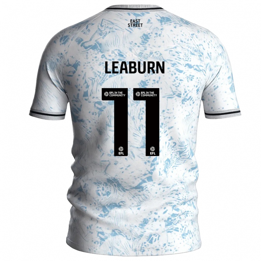 נשים Miles Leaburn #11 לבן תכלת הרחק ג'רזי 2025/26 חולצה קצרה