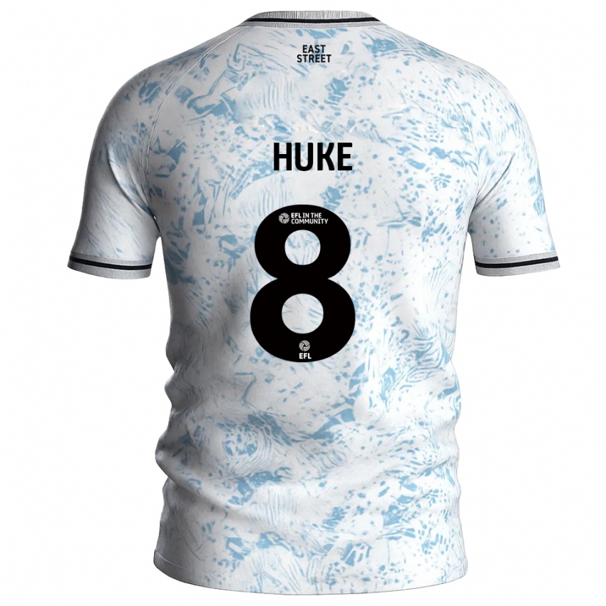 נשים ריאן הוק #8 לבן תכלת הרחק ג'רזי 2025/26 חולצה קצרה