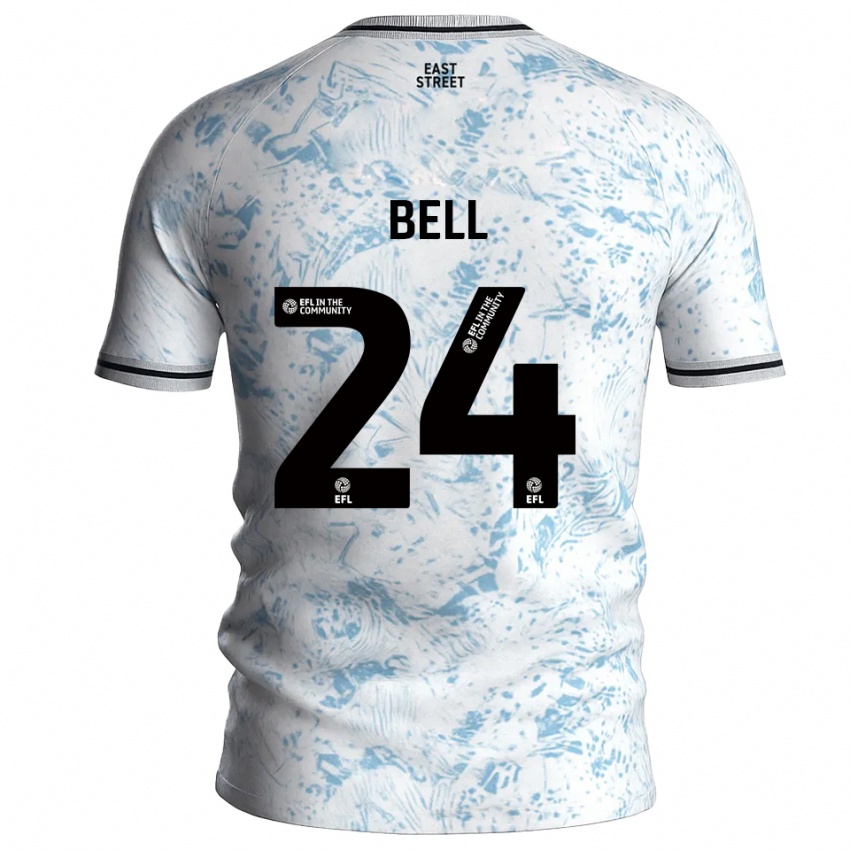 נשים Taylor Bell #24 לבן תכלת הרחק ג'רזי 2025/26 חולצה קצרה