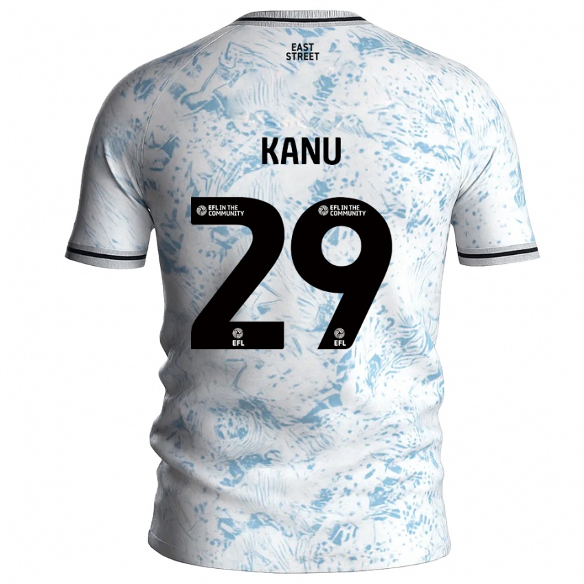 נשים דניאל קאנו #29 לבן תכלת הרחק ג'רזי 2025/26 חולצה קצרה