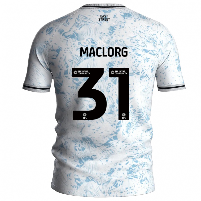 נשים Lennon Maclorg #31 לבן תכלת הרחק ג'רזי 2025/26 חולצה קצרה