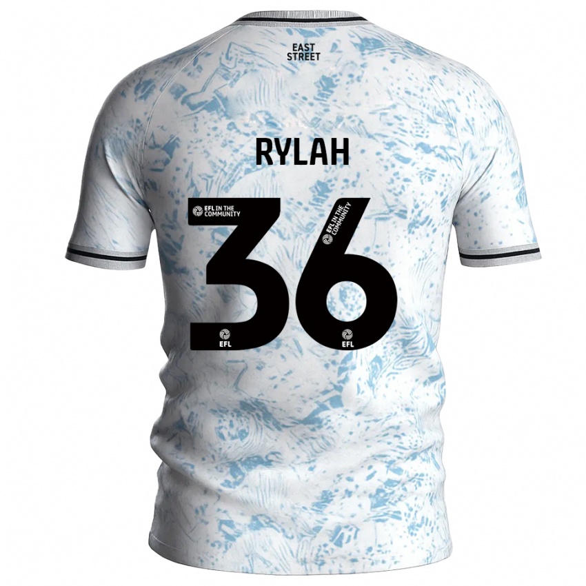 נשים הנרי ריילה #36 לבן תכלת הרחק ג'רזי 2025/26 חולצה קצרה