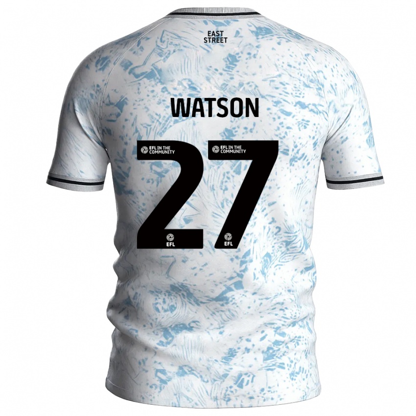 נשים Tennai Watson #27 לבן תכלת הרחק ג'רזי 2025/26 חולצה קצרה