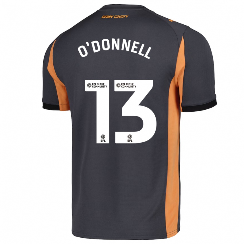 נשים ריצ'רד אודונל #13 אפור כתום שחור הרחק ג'רזי 2025/26 חולצה קצרה