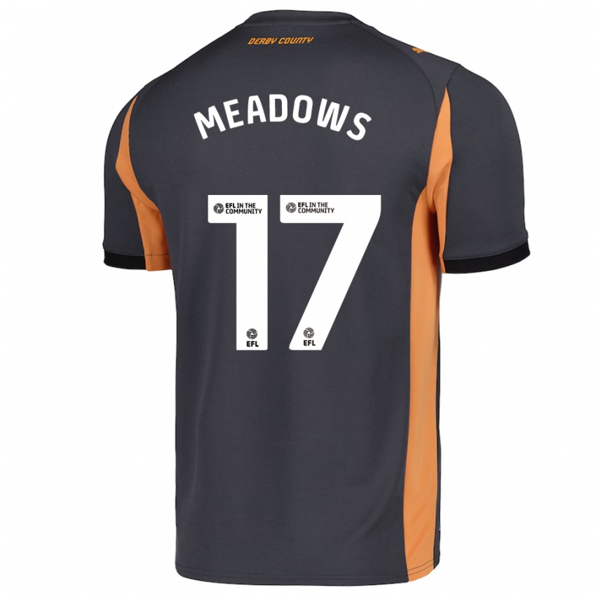 נשים Helena Meadows #17 אפור כתום שחור הרחק ג'רזי 2025/26 חולצה קצרה