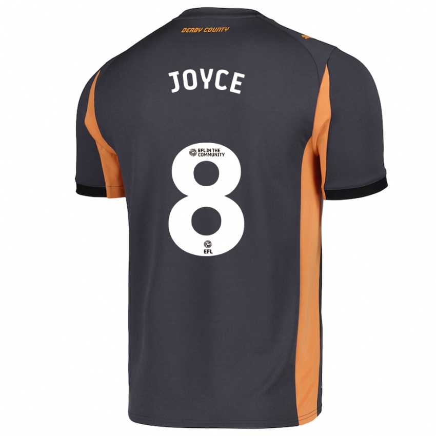 נשים Emily Joyce #8 אפור כתום שחור הרחק ג'רזי 2025/26 חולצה קצרה