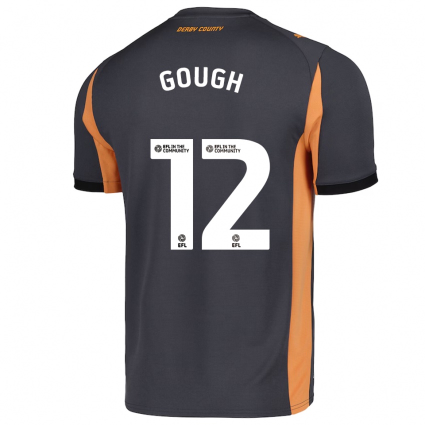 נשים Billy Gough #12 אפור כתום שחור הרחק ג'רזי 2025/26 חולצה קצרה