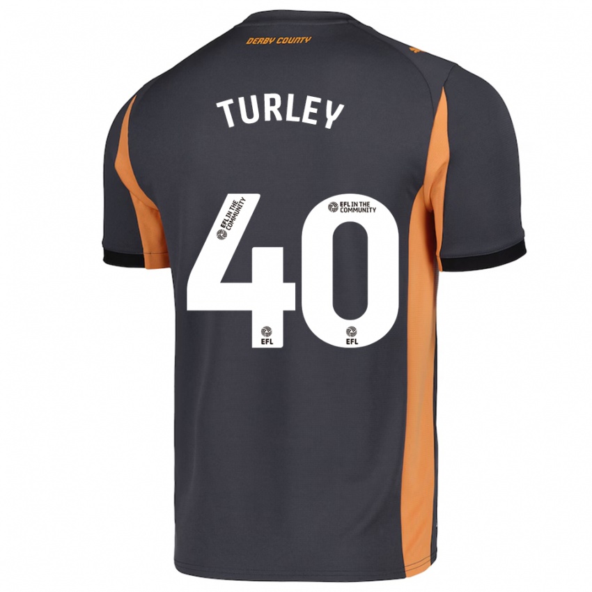 נשים פרדי טורלי #40 אפור כתום שחור הרחק ג'רזי 2025/26 חולצה קצרה