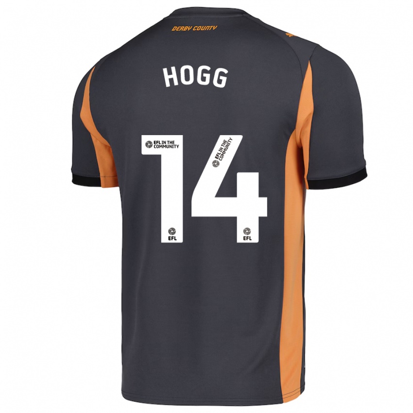 נשים Becky Hogg #14 אפור כתום שחור הרחק ג'רזי 2025/26 חולצה קצרה