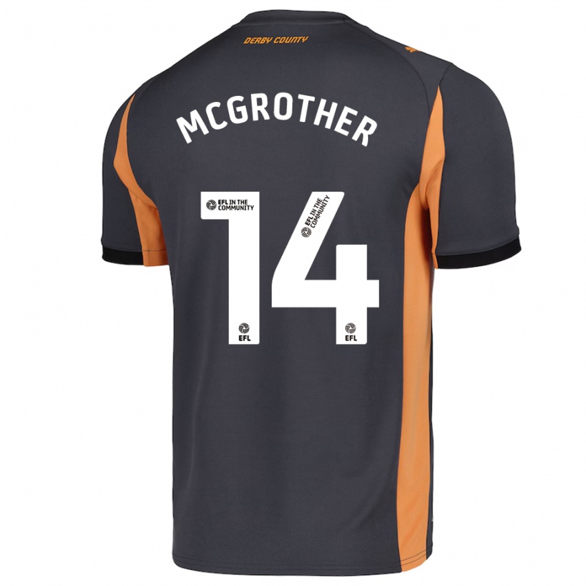 נשים בקי מקגרוטר #14 אפור כתום שחור הרחק ג'רזי 2025/26 חולצה קצרה