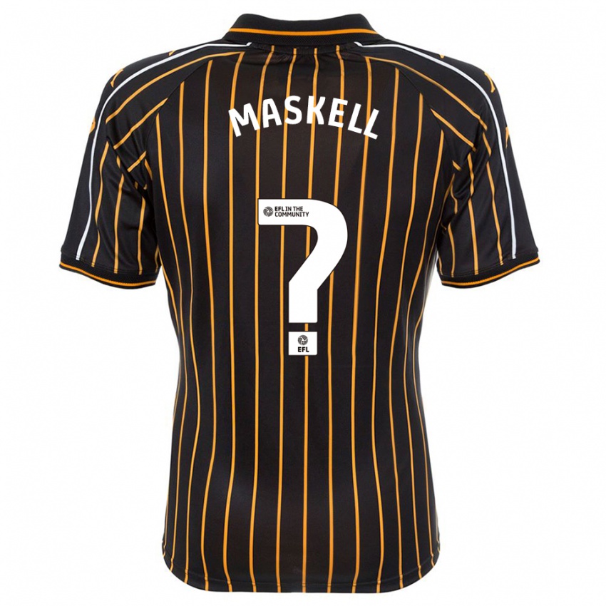 נשים Alfie Maskell #0 לבן שחור הרחק ג'רזי 2025/26 חולצה קצרה