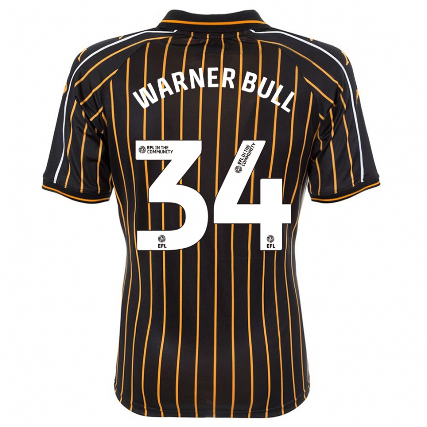 נשים Lucy Warner-Bull #34 לבן שחור הרחק ג'רזי 2025/26 חולצה קצרה