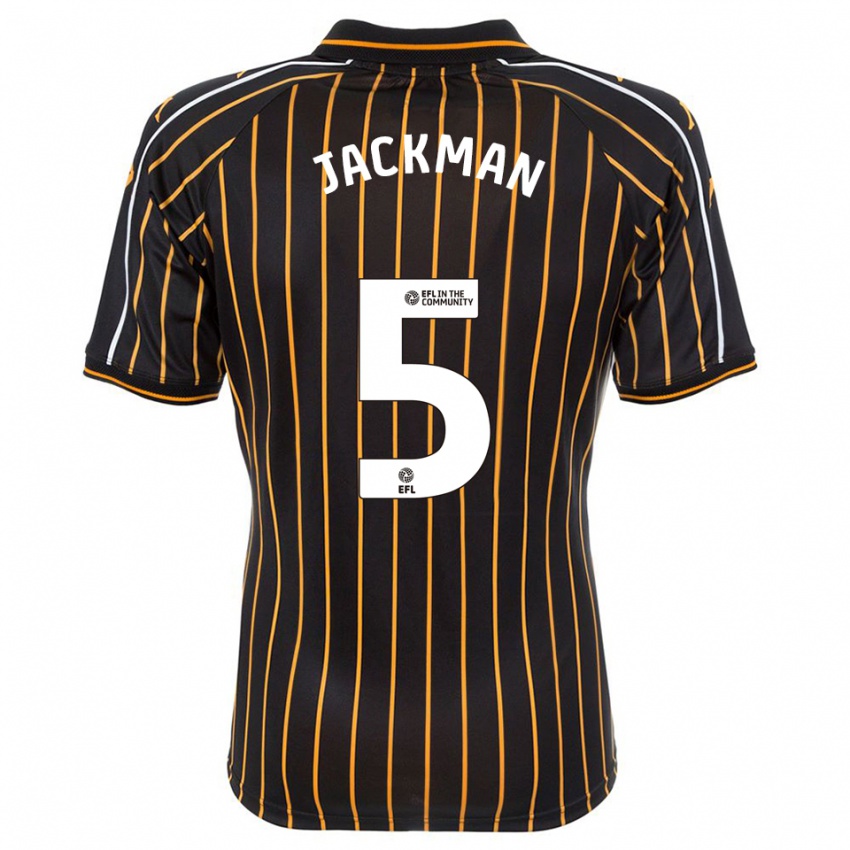 נשים Ellice Jackman #5 לבן שחור הרחק ג'רזי 2025/26 חולצה קצרה