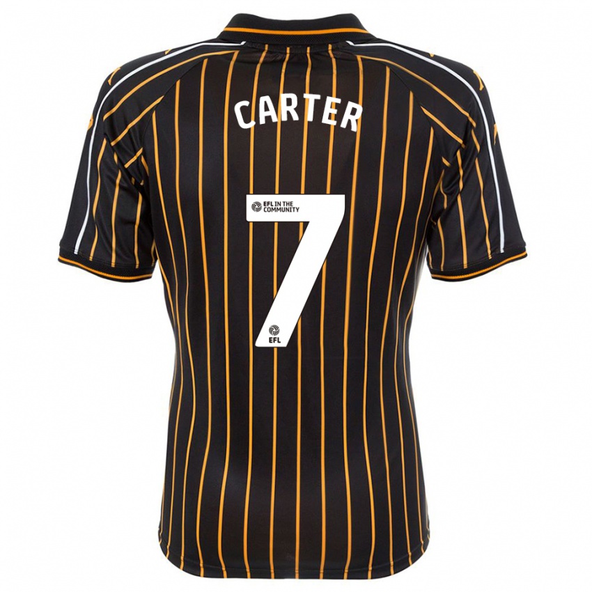 נשים ראמל קרטר #7 לבן שחור הרחק ג'רזי 2025/26 חולצה קצרה