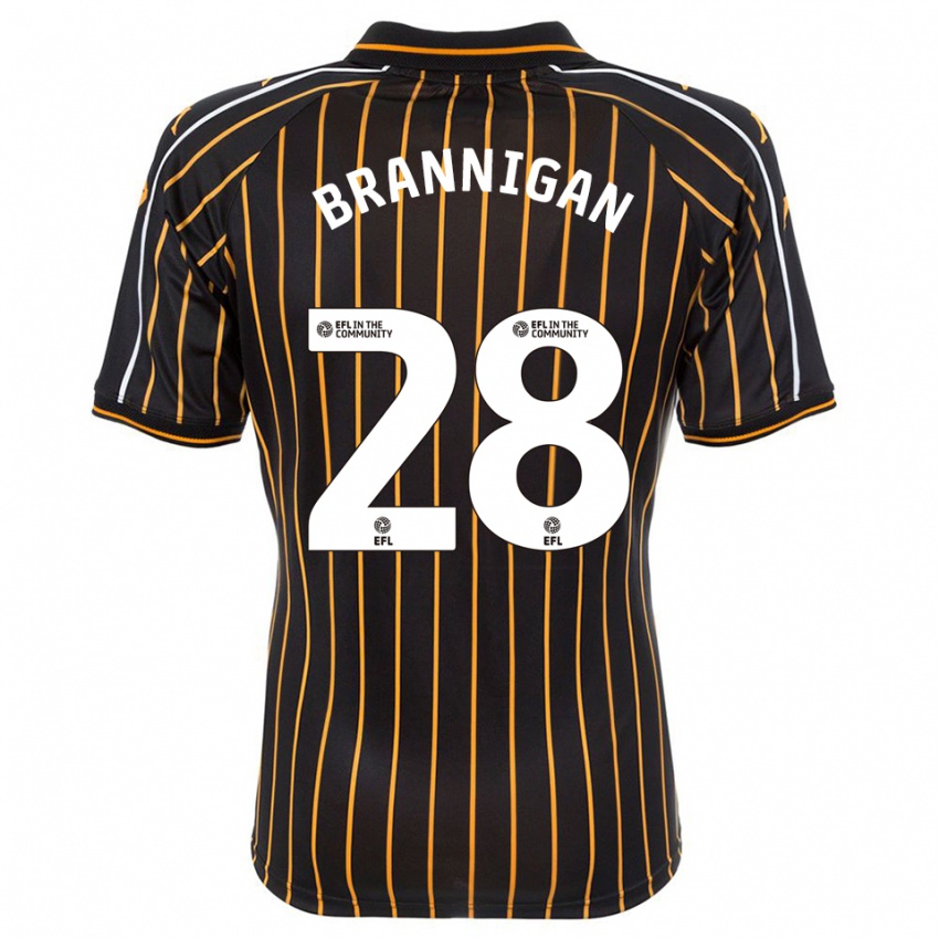 נשים Aoife Brannigan #28 לבן שחור הרחק ג'רזי 2025/26 חולצה קצרה