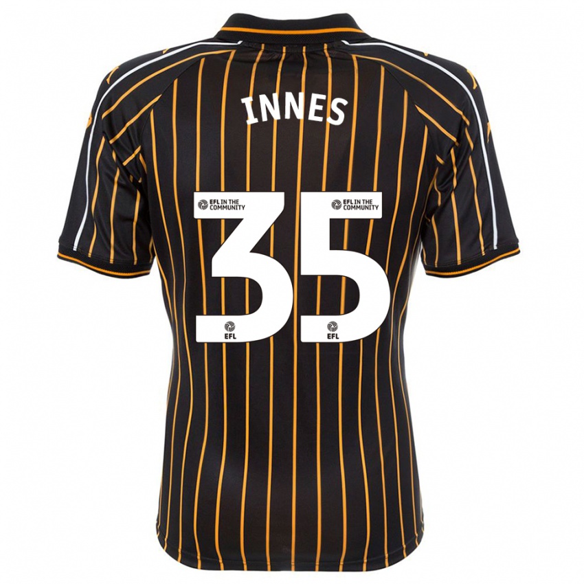 נשים Emma Innes #35 לבן שחור הרחק ג'רזי 2025/26 חולצה קצרה