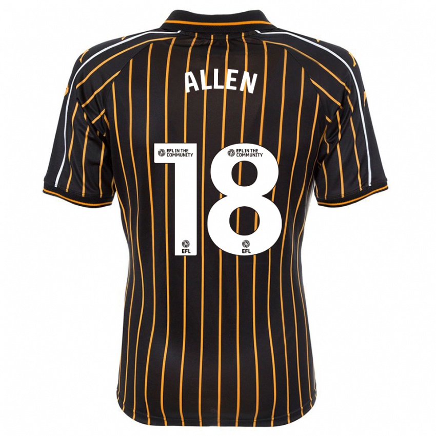 נשים Aaliyah Allen #18 לבן שחור הרחק ג'רזי 2025/26 חולצה קצרה