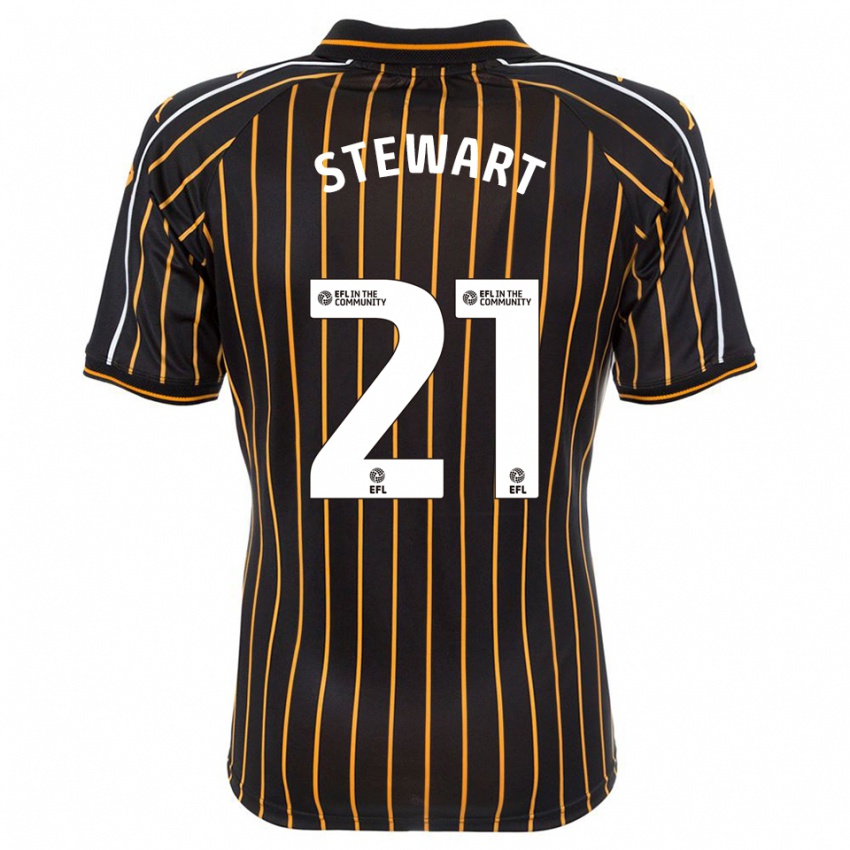 נשים Alice Stewart #21 לבן שחור הרחק ג'רזי 2025/26 חולצה קצרה