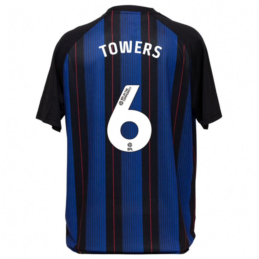 נשים מגדלי אבי #6 כחול שחור הרחק ג'רזי 2025/26 חולצה קצרה