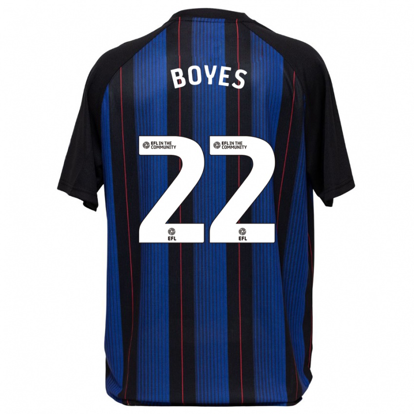 נשים גרייס בויס #22 כחול שחור הרחק ג'רזי 2025/26 חולצה קצרה