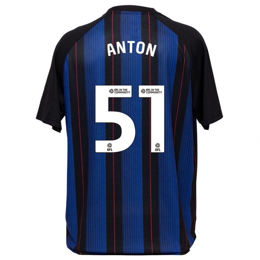 נשים Anton Palmer #51 כחול שחור הרחק ג'רזי 2025/26 חולצה קצרה