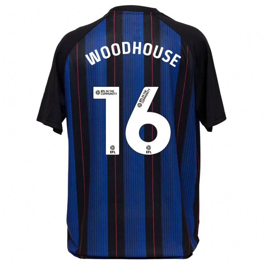 נשים מקרטני וודהאוס #16 כחול שחור הרחק ג'רזי 2025/26 חולצה קצרה