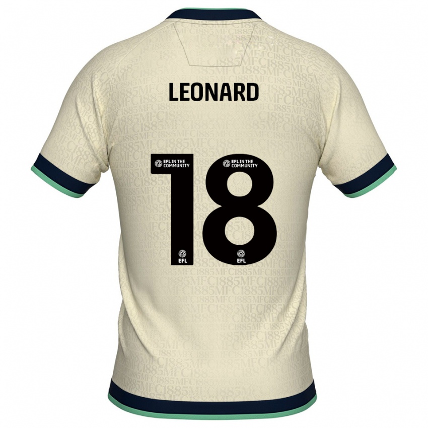 נשים Ryan Leonard #18 שמפניה כחול נייבי הרחק ג'רזי 2025/26 חולצה קצרה