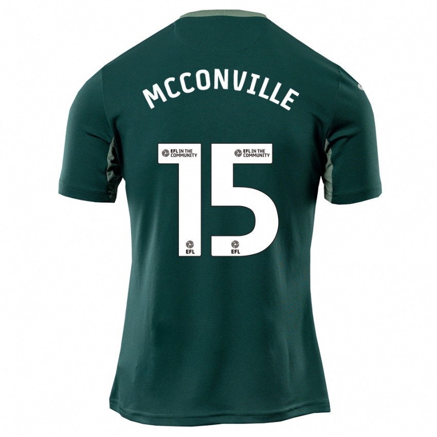 נשים Ruairi Mcconville #15 ירוק לבן סגול הרחק ג'רזי 2025/26 חולצה קצרה