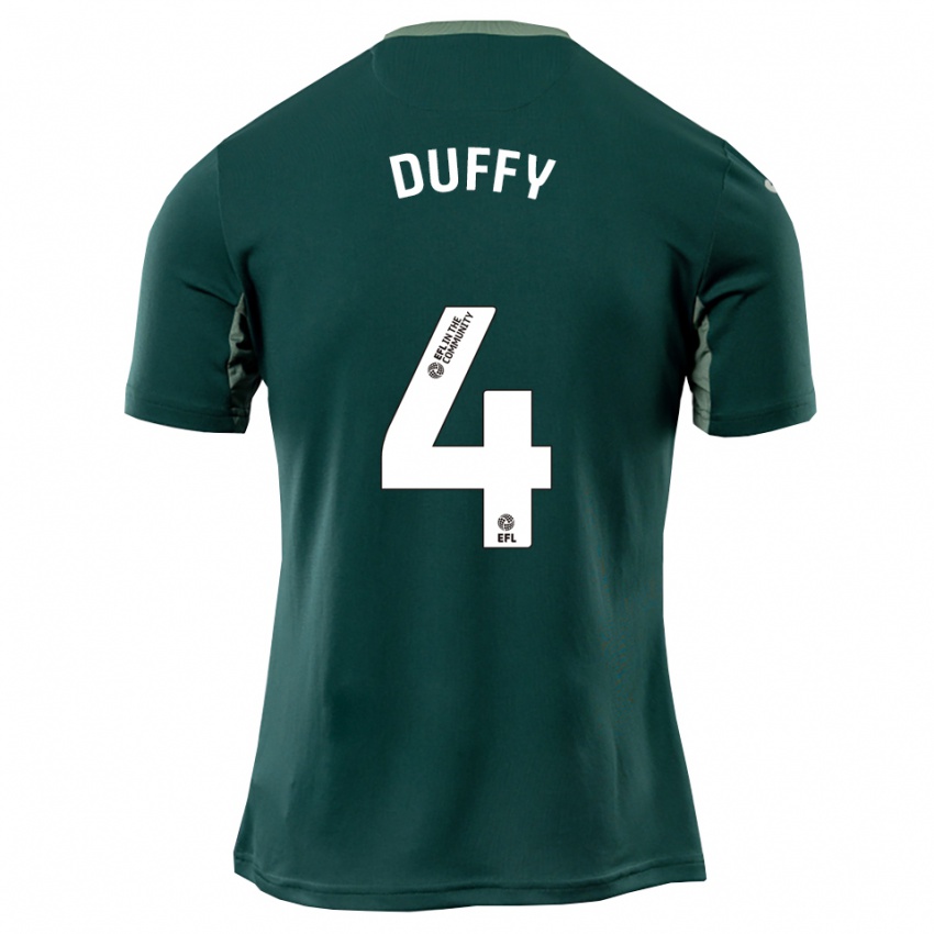 נשים שיין דאפי #4 ירוק לבן סגול הרחק ג'רזי 2025/26 חולצה קצרה