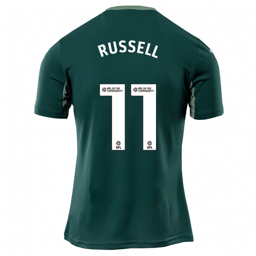 נשים Rebecca Russell #11 ירוק לבן סגול הרחק ג'רזי 2025/26 חולצה קצרה