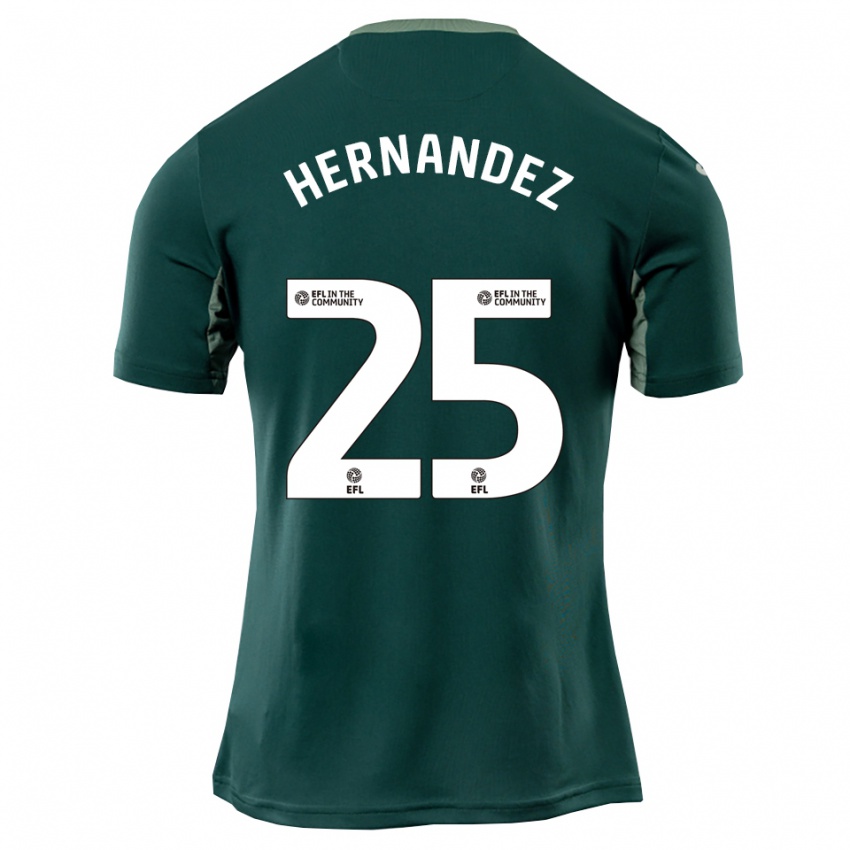 נשים אונל הרננדס #25 ירוק לבן סגול הרחק ג'רזי 2025/26 חולצה קצרה