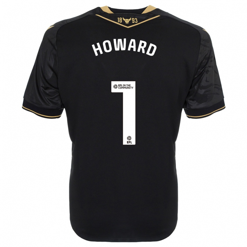 נשים Beth Howard #1 שחור זהב הרחק ג'רזי 2025/26 חולצה קצרה