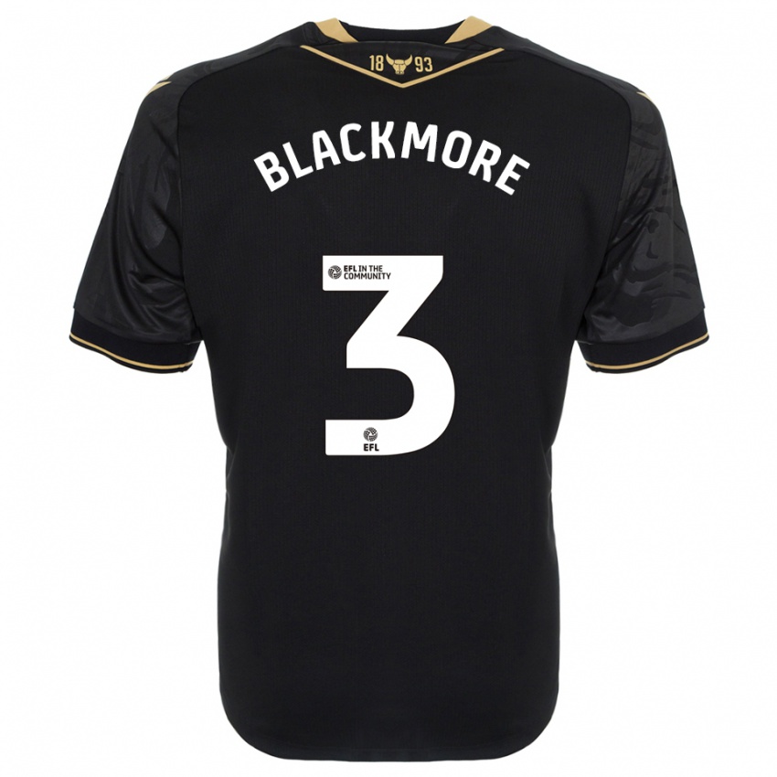 נשים Jameson Blackmore #3 שחור זהב הרחק ג'רזי 2025/26 חולצה קצרה