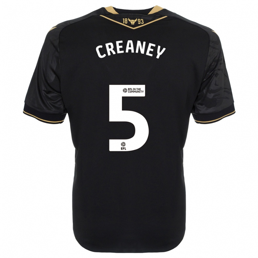 נשים Zoe Creaney #5 שחור זהב הרחק ג'רזי 2025/26 חולצה קצרה