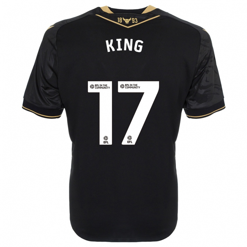 נשים Sarah King #17 שחור זהב הרחק ג'רזי 2025/26 חולצה קצרה