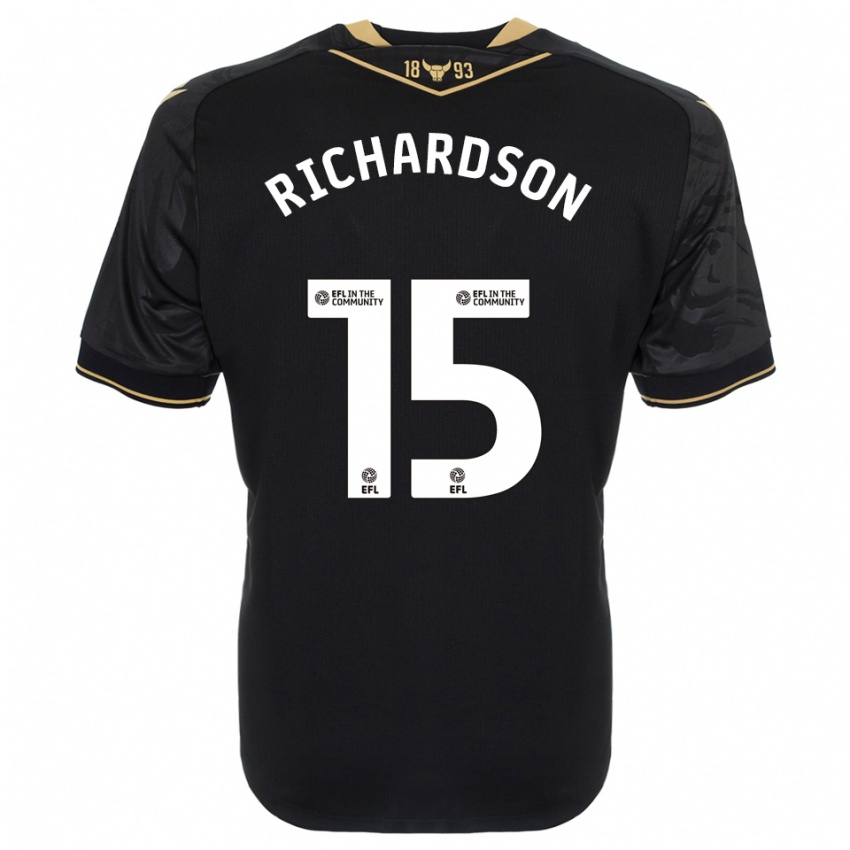 נשים Ellie-Mae Richardson #15 שחור זהב הרחק ג'רזי 2025/26 חולצה קצרה